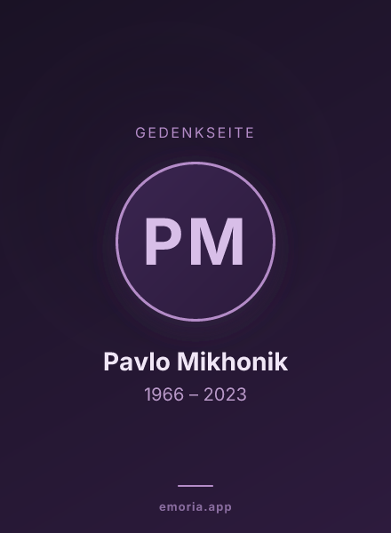 Gedenkportrait von Pavlo Mikhonik