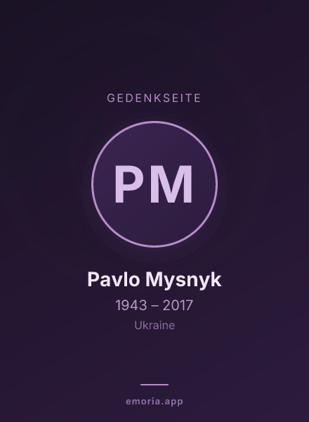 Gedenkportrait von Pavlo Mysnyk