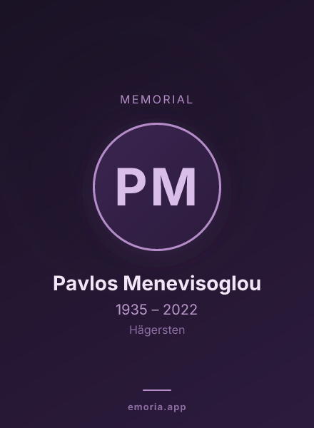 Memorial portrait of Pavlos Menevisoglou