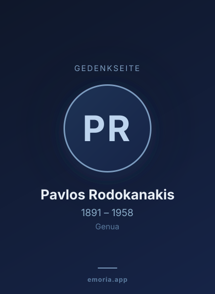 Gedenkportrait von Pavlos Rodokanakis