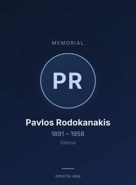 Memorial portrait of Pavlos Rodokanakis
