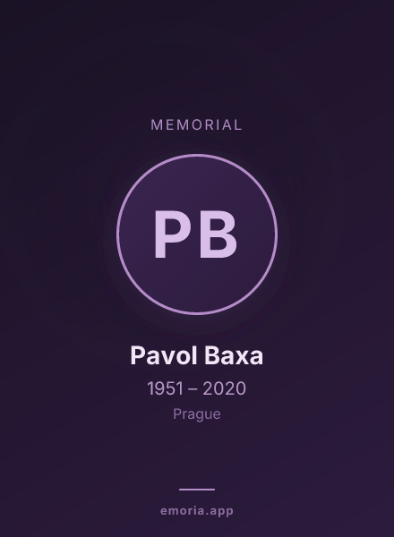 Memorial portrait of Pavol Baxa