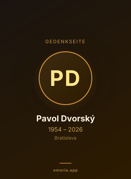 Gedenkportrait von Pavol Dvorský