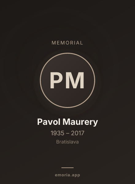 Memorial portrait of Pavol Maurery
