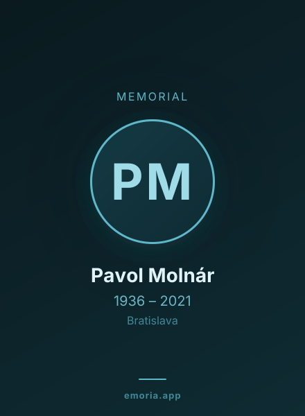 Memorial portrait of Pavol Molnár