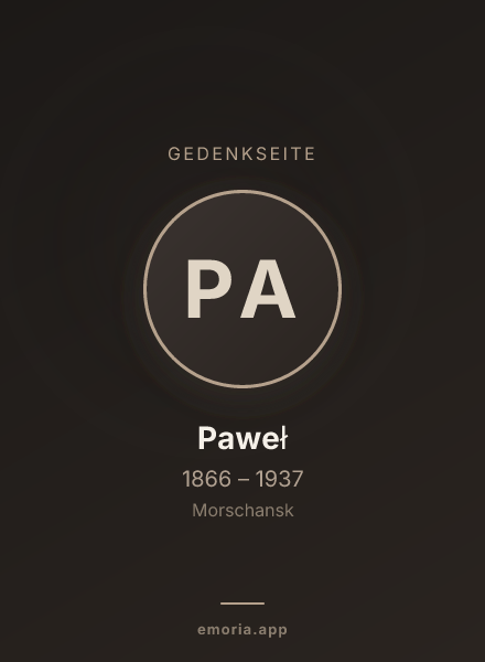Gedenkportrait von Paweł