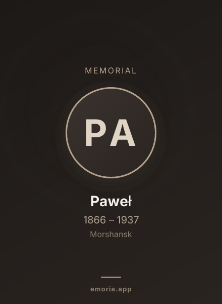Memorial portrait of Paweł