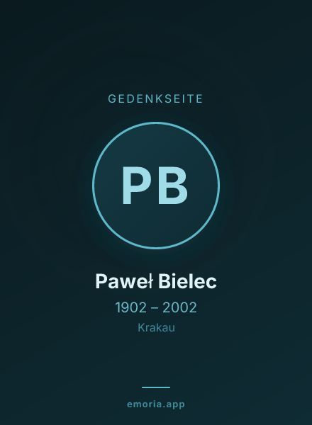 Gedenkportrait von Paweł Bielec