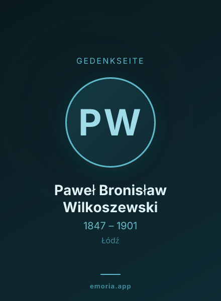 Gedenkportrait von Paweł Bronisław Wilkoszewski
