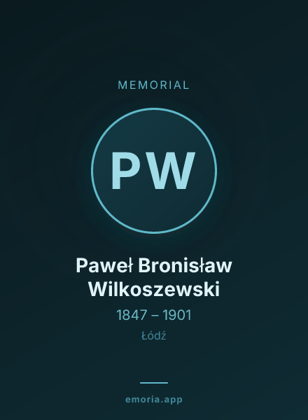 Memorial portrait of Paweł Bronisław Wilkoszewski