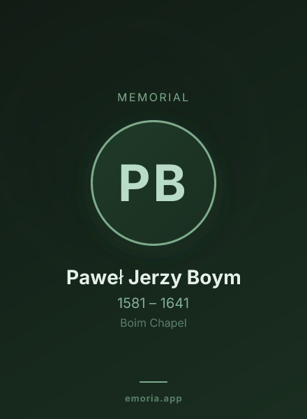 Memorial portrait of Paweł Jerzy Boym