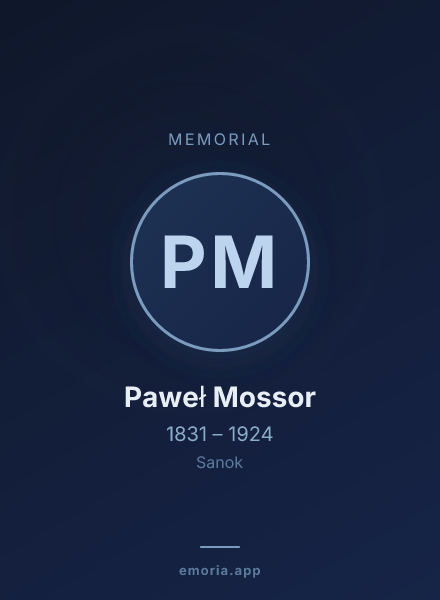 Memorial portrait of Paweł Mossor