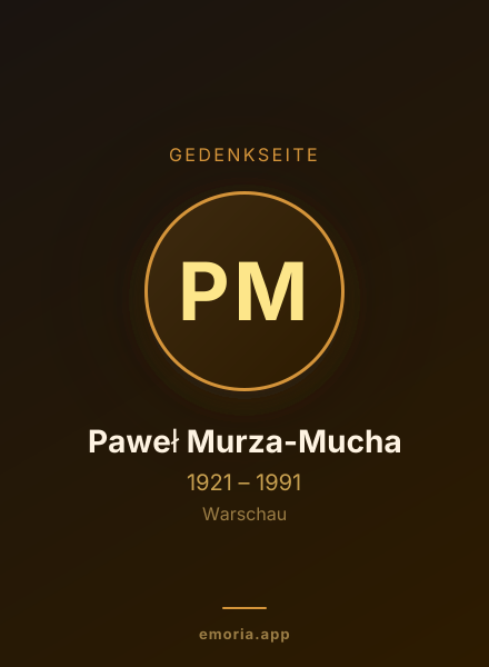 Gedenkportrait von Paweł Murza-Mucha