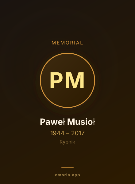 Memorial portrait of Paweł Musioł