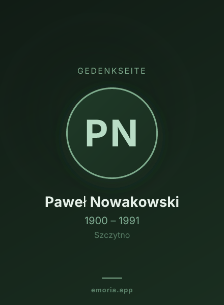 Gedenkportrait von Paweł Nowakowski