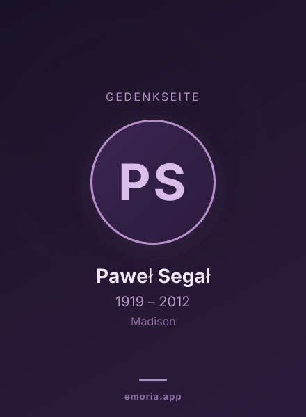 Gedenkportrait von Paweł Segał