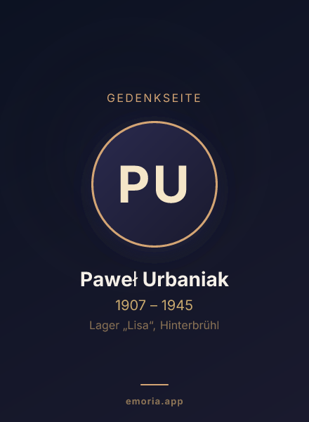 Gedenkportrait von Paweł Urbaniak