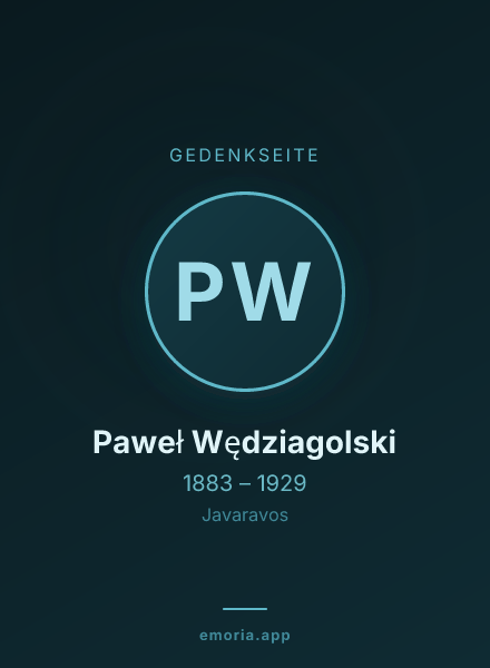 Gedenkportrait von Paweł Wędziagolski