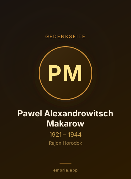 Gedenkportrait von Pawel Alexandrowitsch Makarow