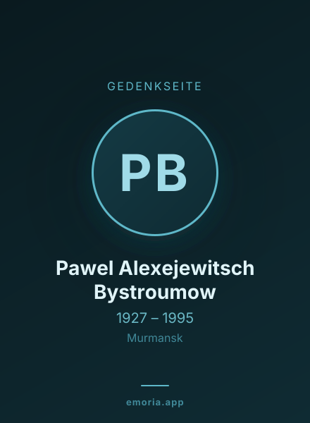 Gedenkportrait von Pawel Alexejewitsch Bystroumow