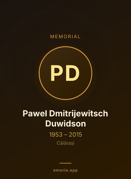 Memorial portrait of Pawel Dmitrijewitsch Duwidson