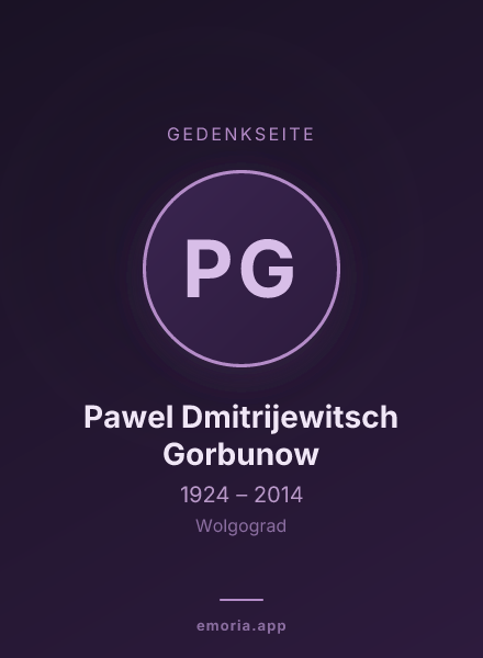 Gedenkportrait von Pawel Dmitrijewitsch Gorbunow