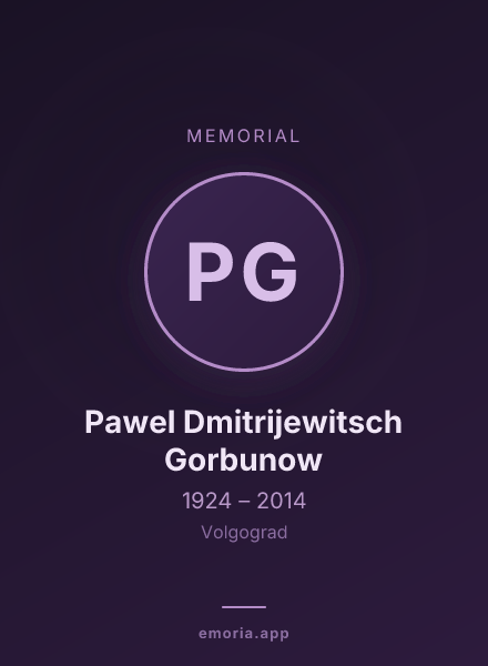 Memorial portrait of Pawel Dmitrijewitsch Gorbunow