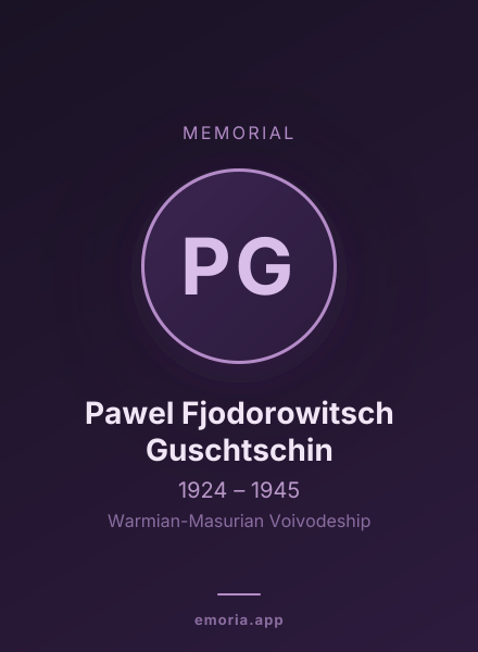 Memorial portrait of Pawel Fjodorowitsch Guschtschin