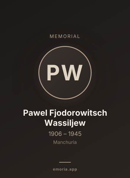 Memorial portrait of Pawel Fjodorowitsch Wassiljew