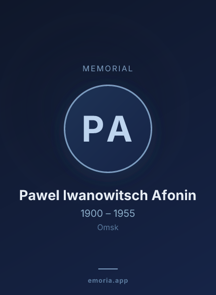 Memorial portrait of Pawel Iwanowitsch Afonin