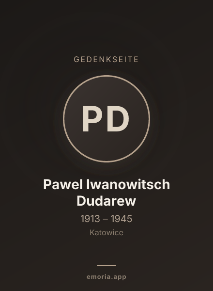 Gedenkportrait von Pawel Iwanowitsch Dudarew