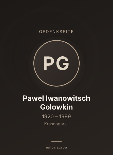 Gedenkportrait von Pawel Iwanowitsch Golowkin
