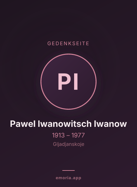 Gedenkportrait von Pawel Iwanowitsch Iwanow