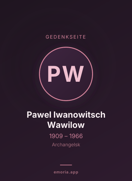 Gedenkportrait von Pawel Iwanowitsch Wawilow