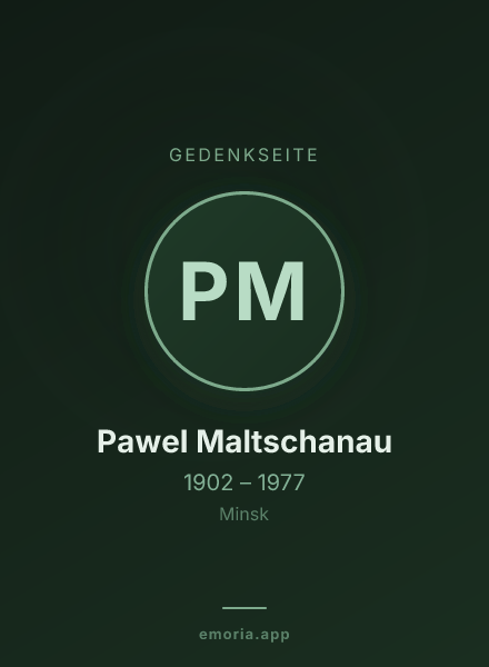 Gedenkportrait von Pawel Maltschanau
