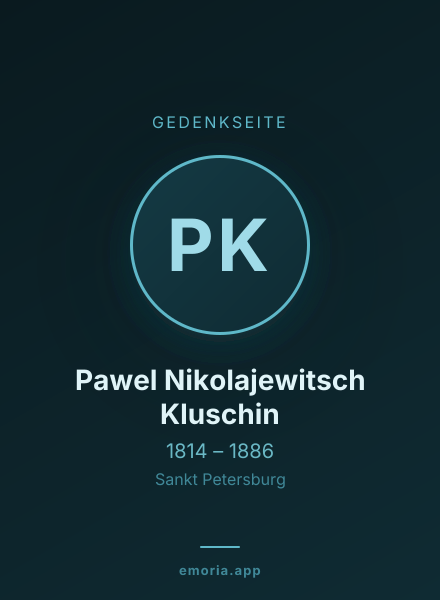 Gedenkportrait von Pawel Nikolajewitsch Kluschin