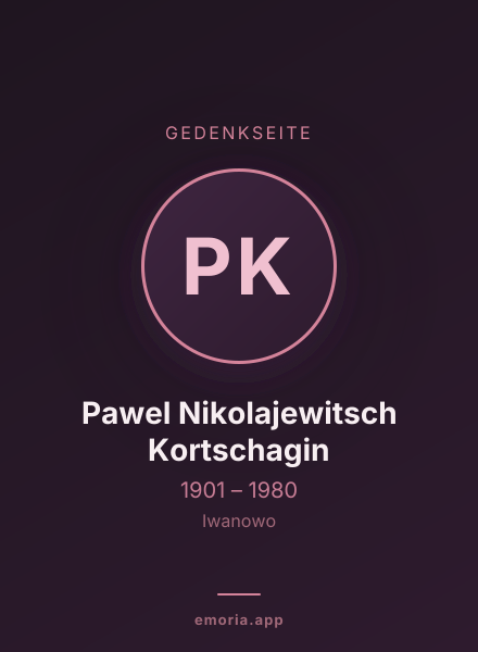 Gedenkportrait von Pawel Nikolajewitsch Kortschagin