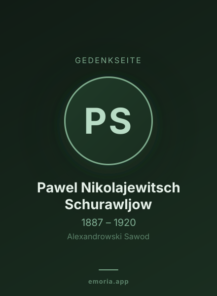 Gedenkportrait von Pawel Nikolajewitsch Schurawljow