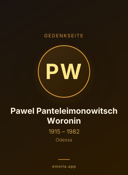 Gedenkportrait von Pawel Panteleimonowitsch Woronin