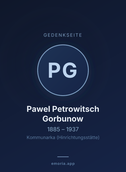 Gedenkportrait von Pawel Petrowitsch Gorbunow