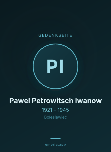 Gedenkportrait von Pawel Petrowitsch Iwanow