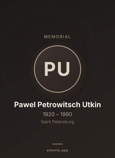 Memorial portrait of Pawel Petrowitsch Utkin
