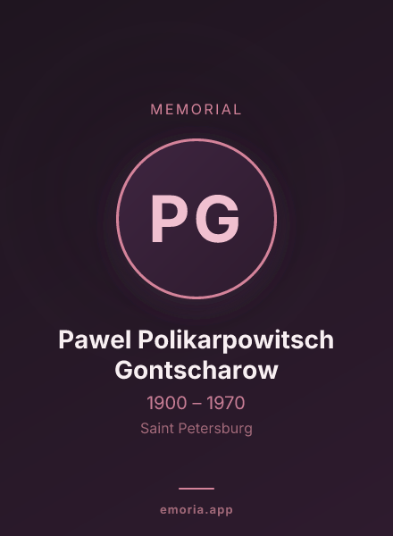 Memorial portrait of Pawel Polikarpowitsch Gontscharow