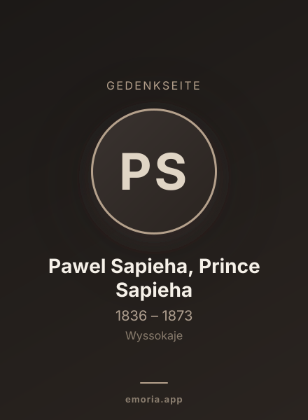 Gedenkportrait von Pawel Sapieha, Prince Sapieha