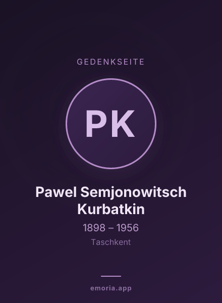 Gedenkportrait von Pawel Semjonowitsch Kurbatkin