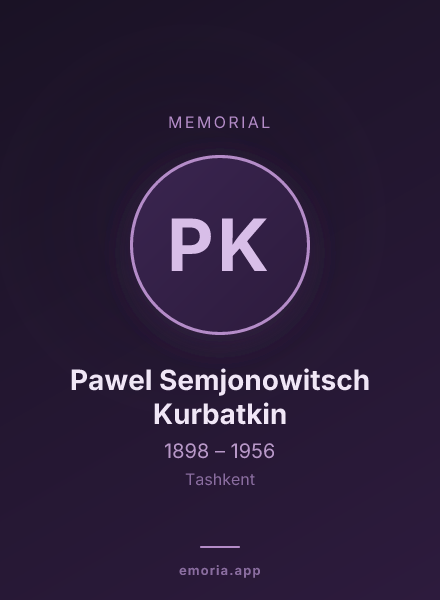 Memorial portrait of Pawel Semjonowitsch Kurbatkin