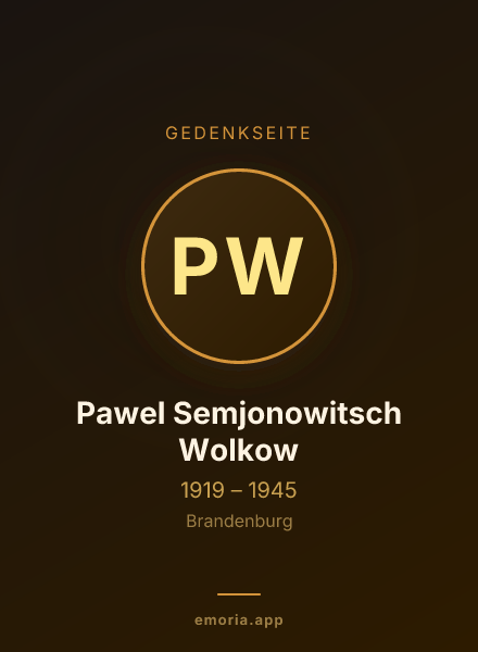 Gedenkportrait von Pawel Semjonowitsch Wolkow