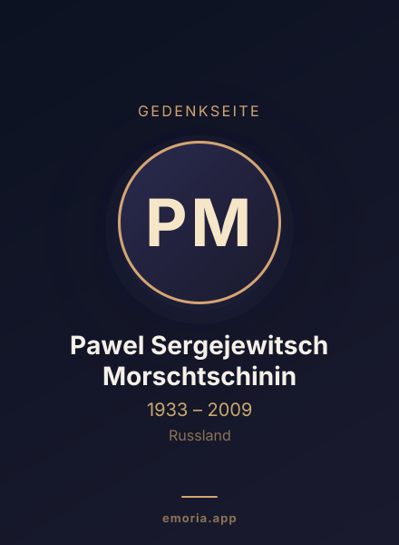Gedenkportrait von Pawel Sergejewitsch Morschtschinin