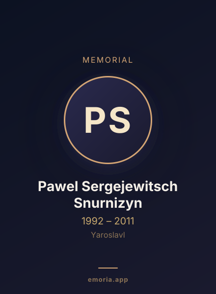 Memorial portrait of Pawel Sergejewitsch Snurnizyn
