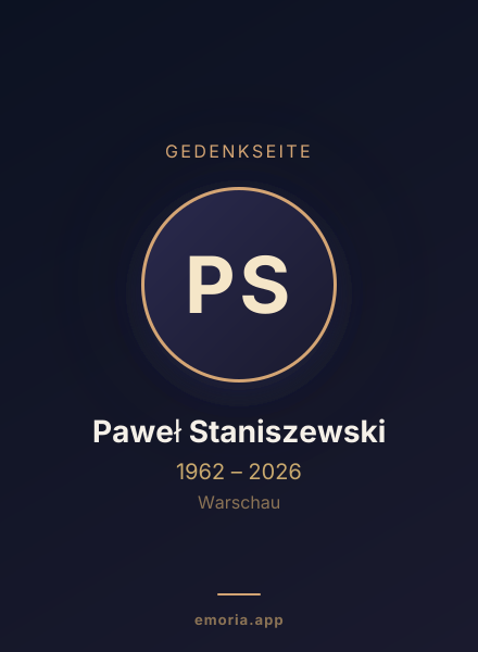 Gedenkportrait von Paweł Staniszewski